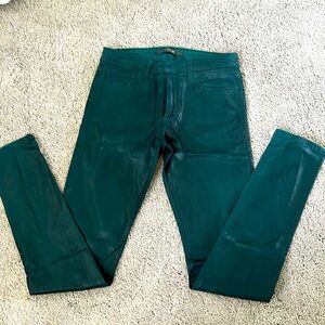 Joes jeans coated dark green skinny jeans! Never worn! Perfect condition